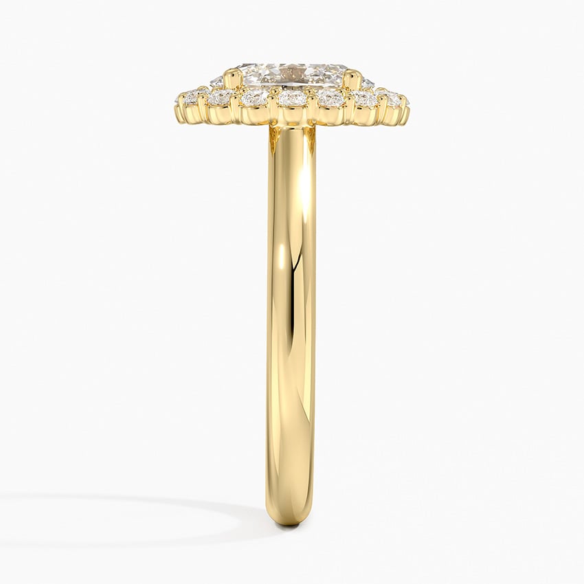 IGI Certified Lab Grown Diamond Engagement Ring Oval Brilliant Halo Ring - Image 6