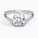IGI Certified Lab Grown Diamond Engagement Ring Radiant Brilliant Split Shank Solitaire Ring