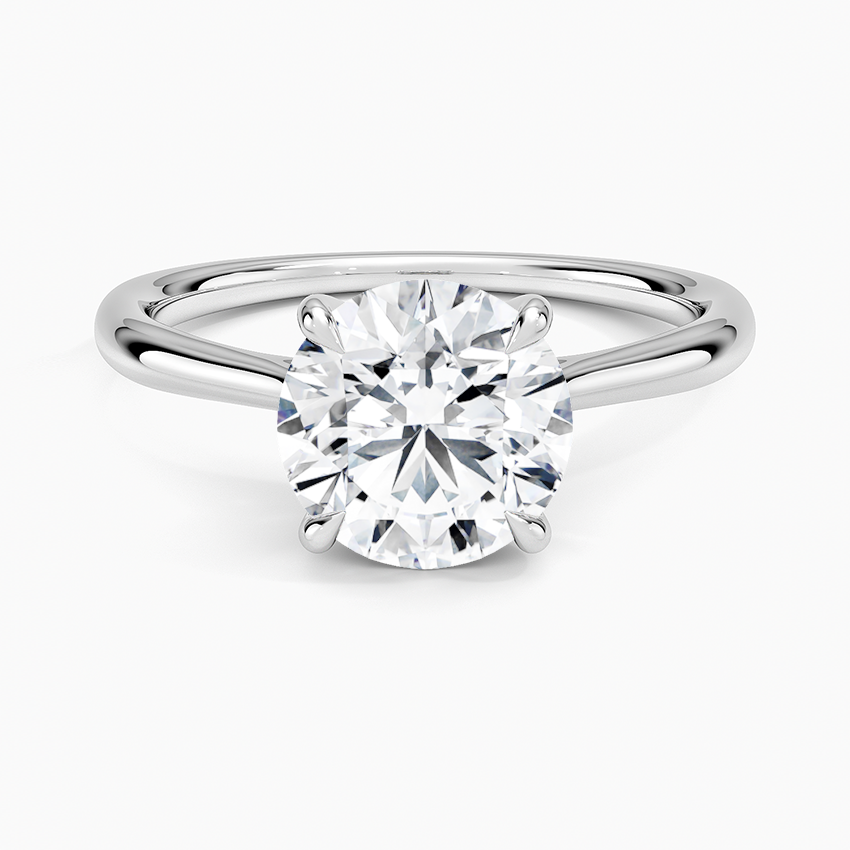 IGI Certified Lab Grown Diamond Engagement Ring Round Brilliant Twisted Solitaire Ring
