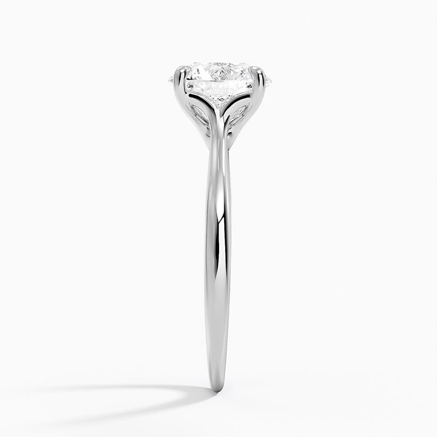 IGI Certified Lab Grown Diamond Engagement Ring Round Brilliant Twisted Solitaire Ring - Image 3