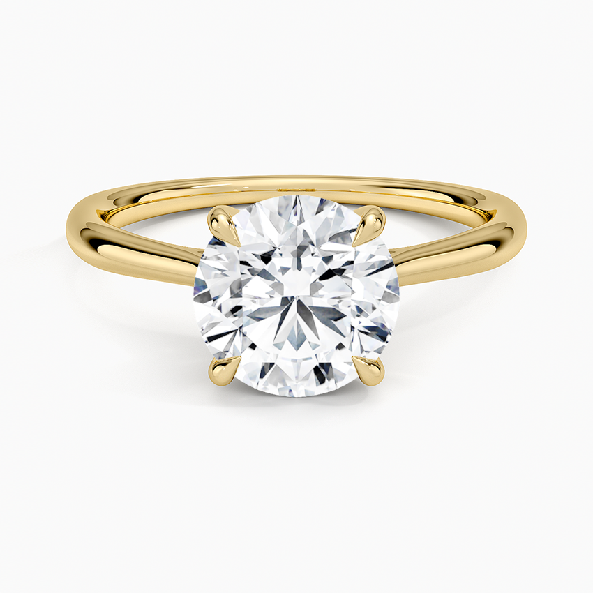 IGI Certified Lab Grown Diamond Engagement Ring Round Brilliant Twisted Solitaire Ring - Image 4